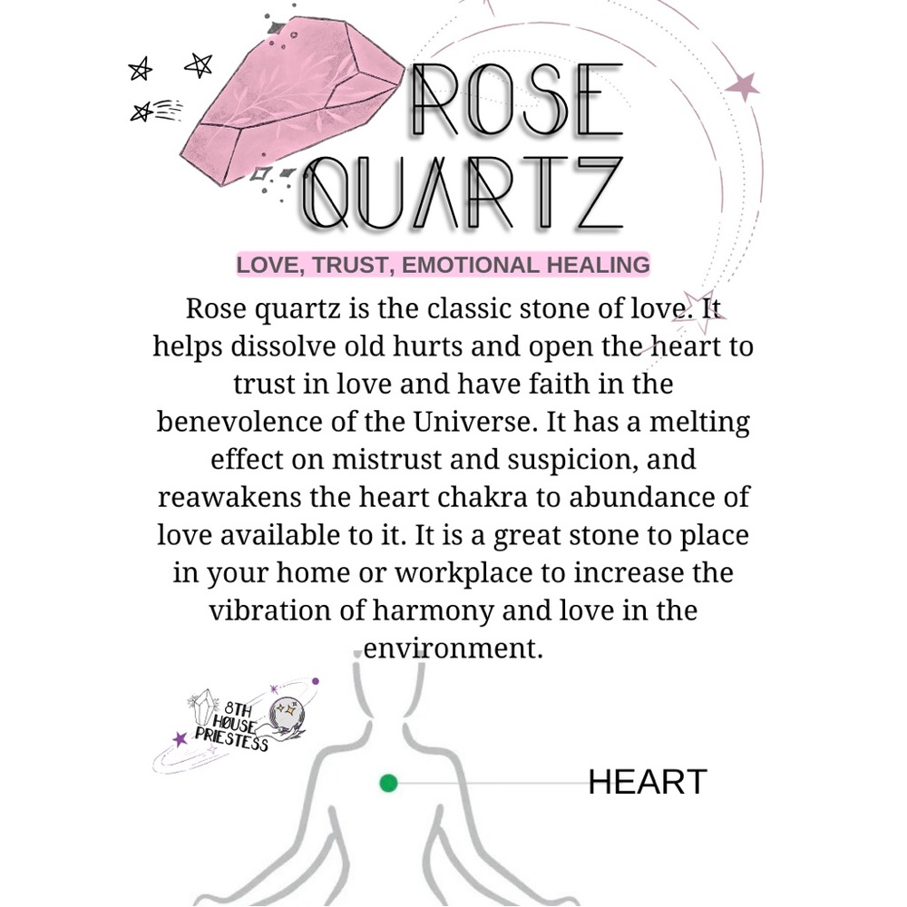 Wire Wrapped Rose Quartz Heart Shaped Dangle Briolette Necklace - Picture 7 of 8